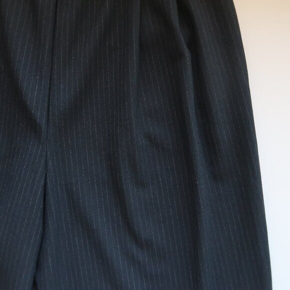 Zara Black Pinstripe High Rise Elastic Waist Wide Leg Palazzo Pants / Trousers M - Picture 9 of 15